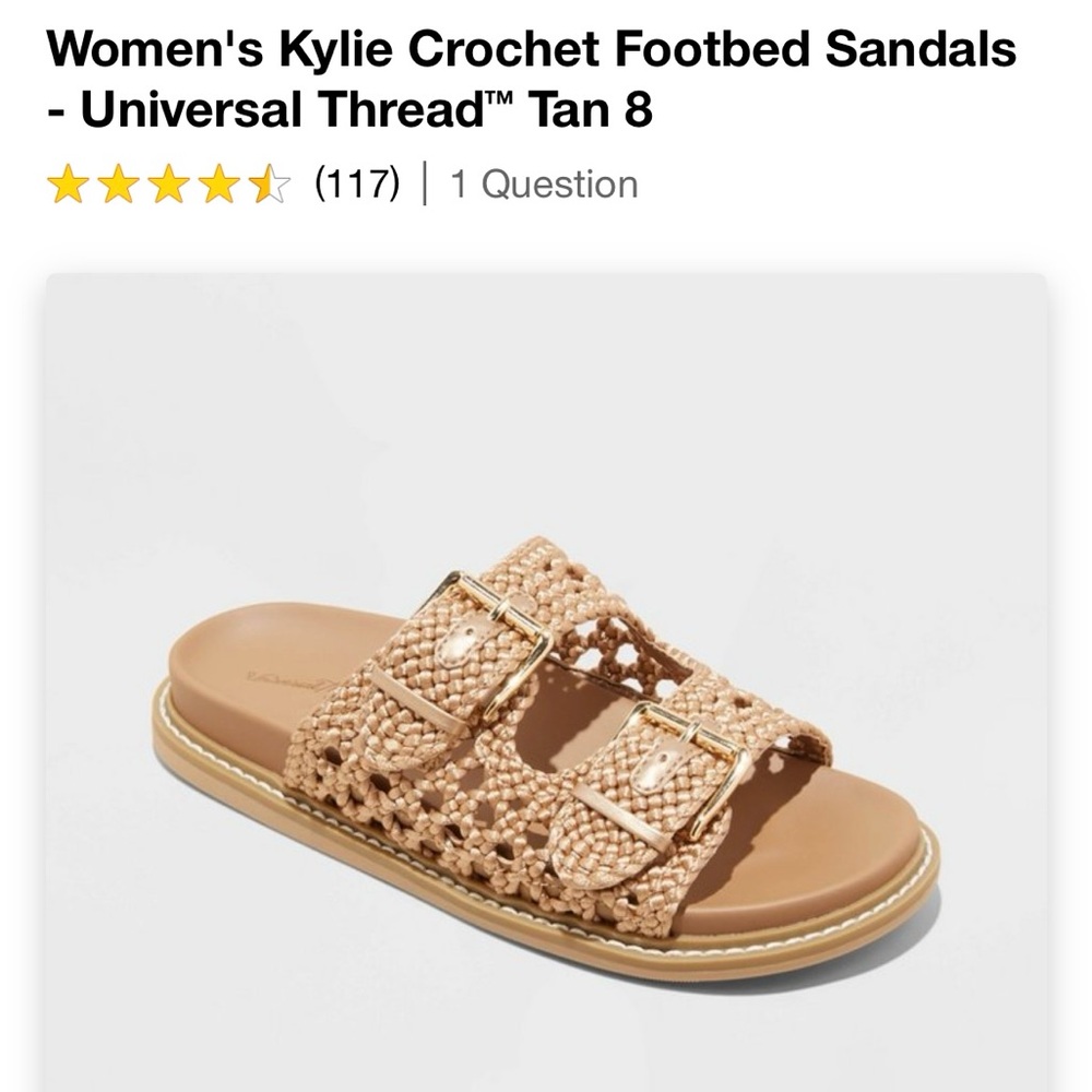 Women’s Kylie crochet sandals size 8